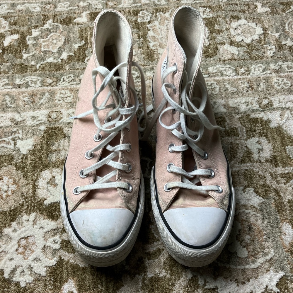 Women's Pink High-Top Sneakers